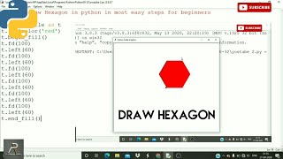 How to Draw a Hexagon in Python by using Turtle Graphics Module | Anmol Agrawal