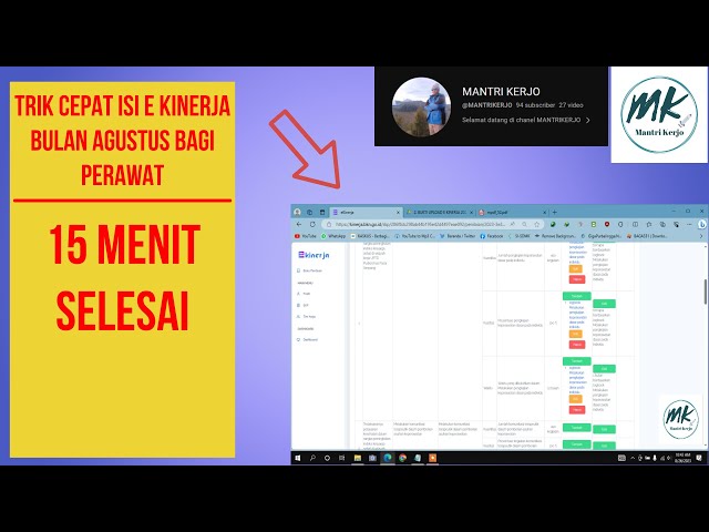 TUTORIAL CEPAT MENGISI  E KINERJA BLN AGUSTUS 2023 UNTUK ASN DAN P3K  KESEHATAN ( 15 MENIT SELESAI) class=