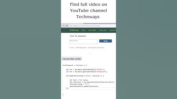 Converting text to speech using Javascript and html #angular #technews #tech #ui #design