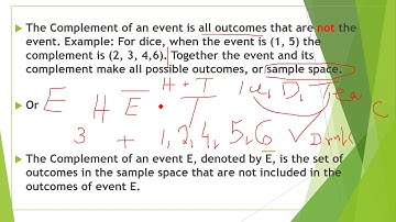 Statistics: Complementary Events is English Saima Academy
