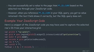 How to Pass Values in Oracle APEX SQL Queries Using Page Items in Interactive Grids