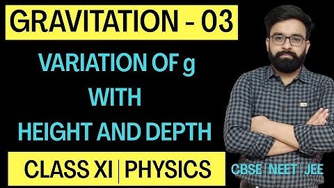 Variation of g With Height & Depth | Gravitation | Class 11