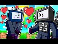 TV WOMAN SE ENAMORA DE TITAN TV MAN en MINECRAFT 😲😍 ¿SON NOVIOS? | TV MAN MINECRAFT image