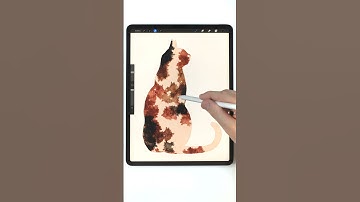 watercolor cat tutorial for procreate #painting #digitalart #watercolortutorial #passiveincome