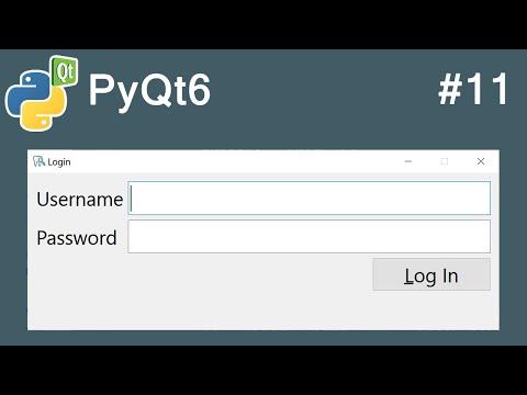 Create A Login Form App Connected To A Database | PyQt6 Tutorial