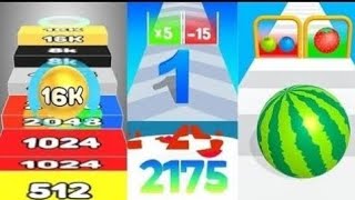 Ball Run Fruit Merge Satisfying gameplay / Merge Number Run Master / Number Ball 3D - Merge Number