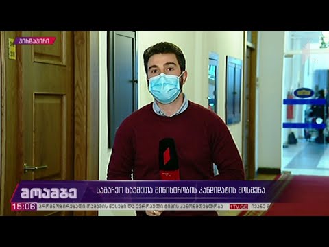 საგარეო საქმეთა მინისტრობის კანდიდატის მოსმენა