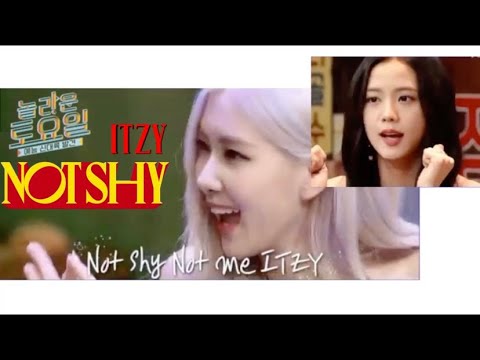 BLACKPINK Jisoo and Rosé dancing to ITZY Not Shy on Amazing Saturday