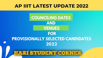 AP IIIT LATEST UPDATES 2022