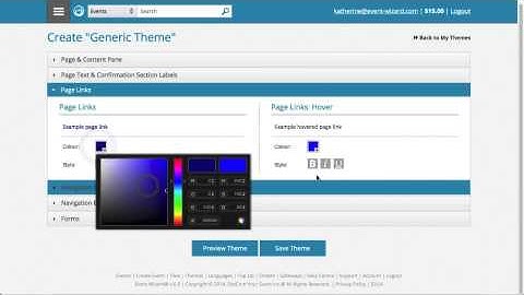 Event Wizard: Creating a Custom Theme