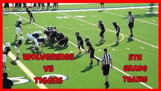 Wolverines vs Tigers (Gold - 5th Grade) Youth Football Game Video | Sept 17, 2022
Youth tackle football game between Bentonville West & Bentonville Tigers (Gold Team). Played September 17, 2022, at Bentonville West High School. 5th grade level teams.
Produced by Lester Bland, PsyD. (BlackBearSix@GMail.Com). Wolverines vs Tigers (Gold - 5th Grade) Youth Football Game Video | Sept 17, 2022