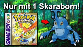 Kann man Pokemon Gold/Silber mit NUR einem SKARABORN durchspielen? (+ möglichst wenig Level)