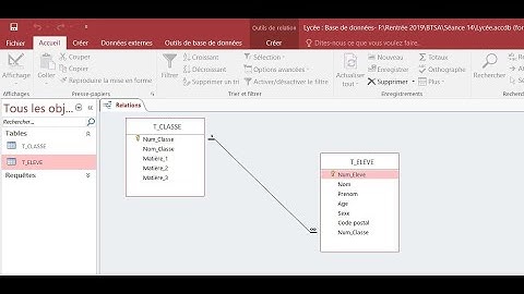 BTSA - Relation entre deux tables Access