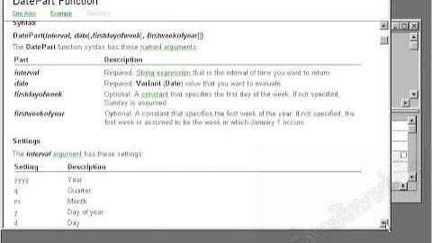 หมวด Function [วันที่และเวลา] ตอนที่ 6: DatePart