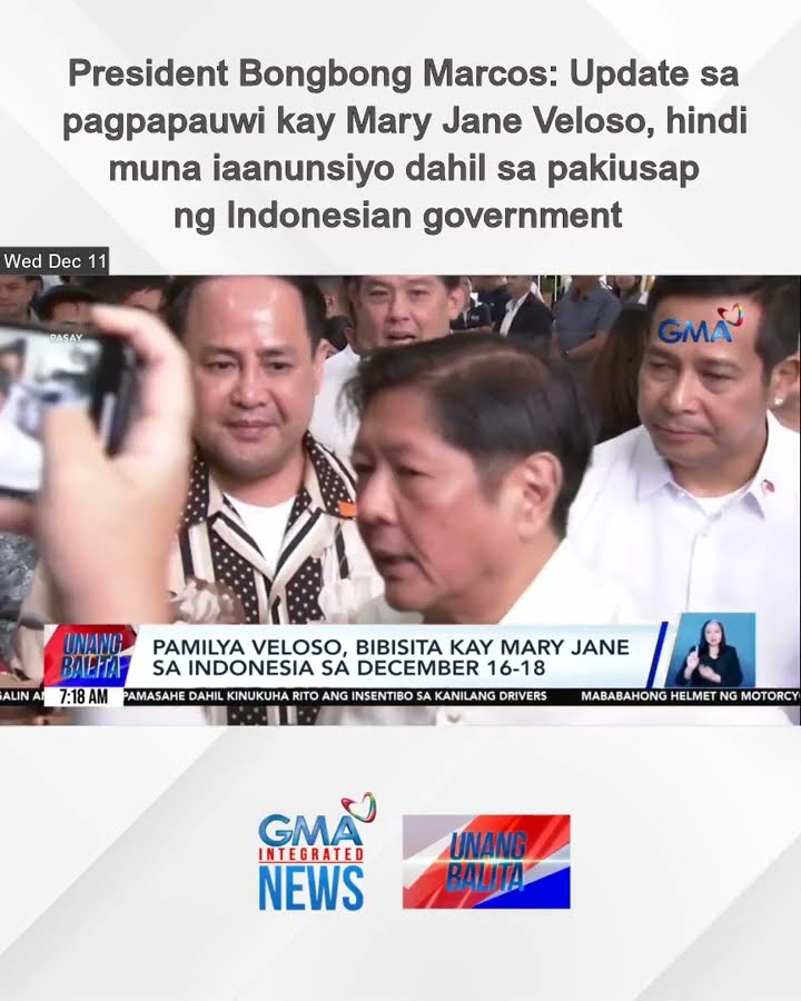 President Bongbong Marcos – Update sa pagpapauwi kay Mary Jane Veloso, hindi... | Unang Balita