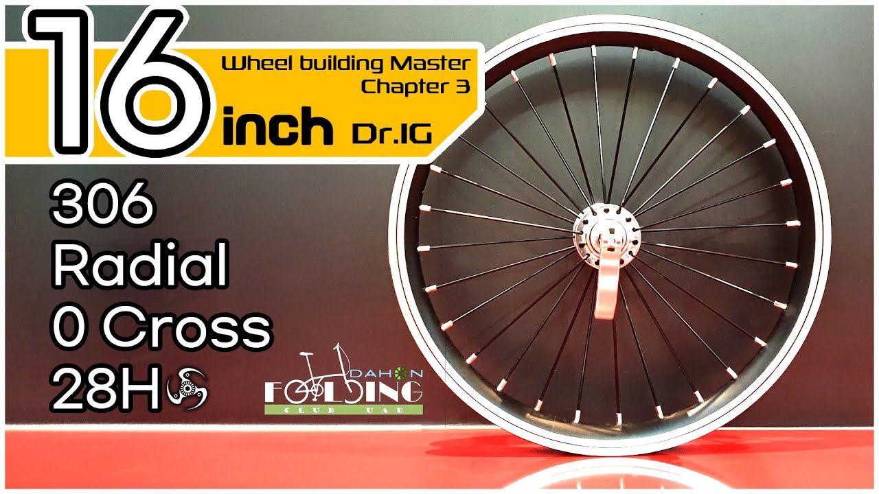 다혼 휠 빌딩 교육 영상 16인치 305 레디얼 스포크 레이싱 패턴 미니벨로 자전거 규격 / Chapter 03
