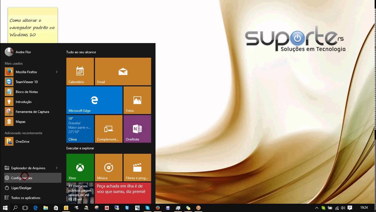 Como alterar o navegador padr o no windows 10 youtube