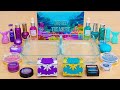 Purple vs Teal - Mixing Makeup Eyeshadow Into Slime ASMR - My Best Slime Collection