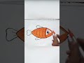 Cute Fish Drawing 🐟 | Easy Drawing for Kids #shorts #viral #drawing #art #trending #fish #fishart