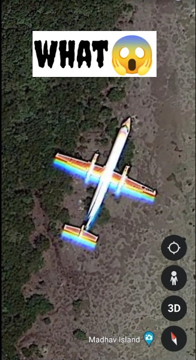 Found Plane At Sea On Google Maps #googleearth #googlemaps #viral #shorts