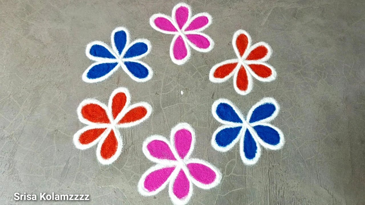Thai Velli Special Attractive Flower Rangoli 