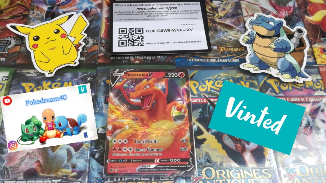 Envoie carte Pokémon Vinted