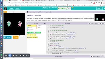Code.org Lesson 11 Level 7 in Unit 3 Discoveries