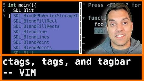 tags, ctags, and tagbar plugin - VIM and neovim