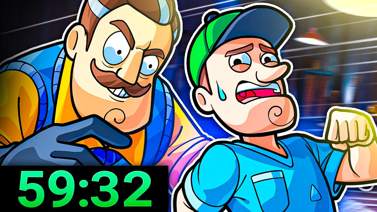 Can YOU Beat EVERY Hello Neighbor Game Under 1 HOUR?