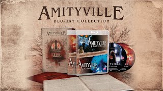 Amityville Blu-Ray Collection
www.screenbound.co.uk
The ultimate Blu-Ray collection of Amityville sequels including four of the best from this blockbusting horror franchise:
The Evil Escapes (1989)
It’s About Time (1992)
A New Generation (1993)
Dollhouse (1996)
This box set is enhanced by a wealth of extras, including brand new features and commentaries produced by Calum Waddell. Amityville Blu-Ray Collection