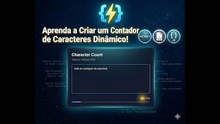 Como Criar um Contador de Caracteres com Barra de Progresso HTML, CSS e JavaScript