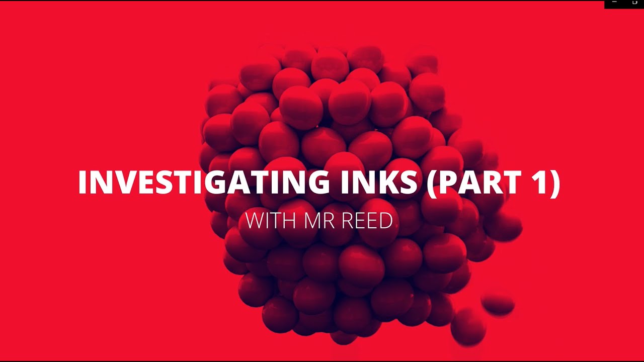 Investigating inks core practical part 1 (edexcel) with Mr Reed - YouTube