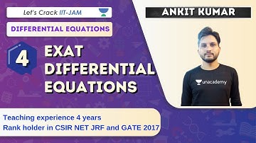 Exat Differential Equations | Differential Equations | Target IIT-JAM 2021 | Ankit Kumar