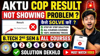AKTU Even Sem Result 2026 | AKTU COP Result | AKTU B.Tech 2nd Sem Result | AKTU Division Not Awarded