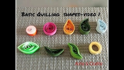 Quilling basic shapes-video 1#beginners#techniques#new learners