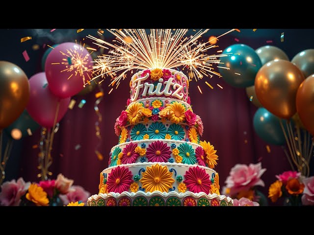 Zum Geburtstag viel Glück – Geburtstagslied für Fritz 🎉🎂