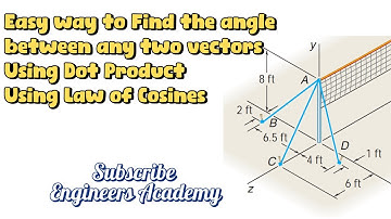 How to find an angle between any two given vectors.  Engineers Academy