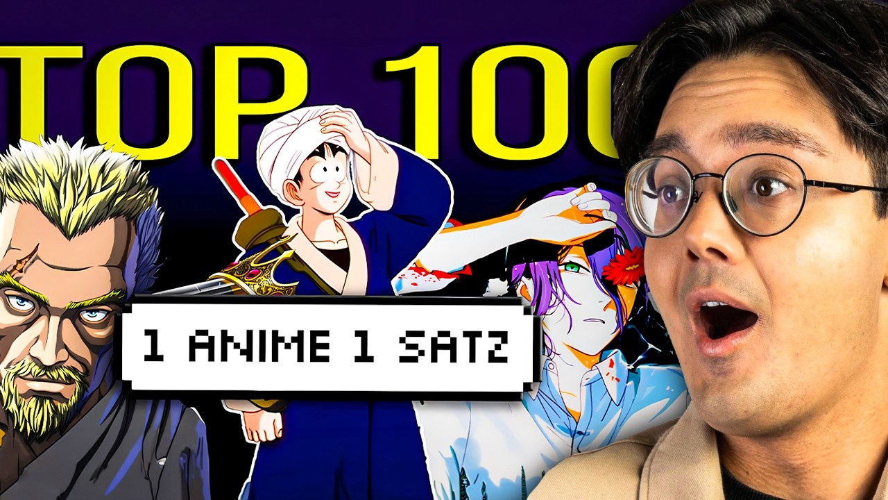 Top 100 Anime, aber zu jedem Anime nur 1 Satz! - Raafey Reagiert