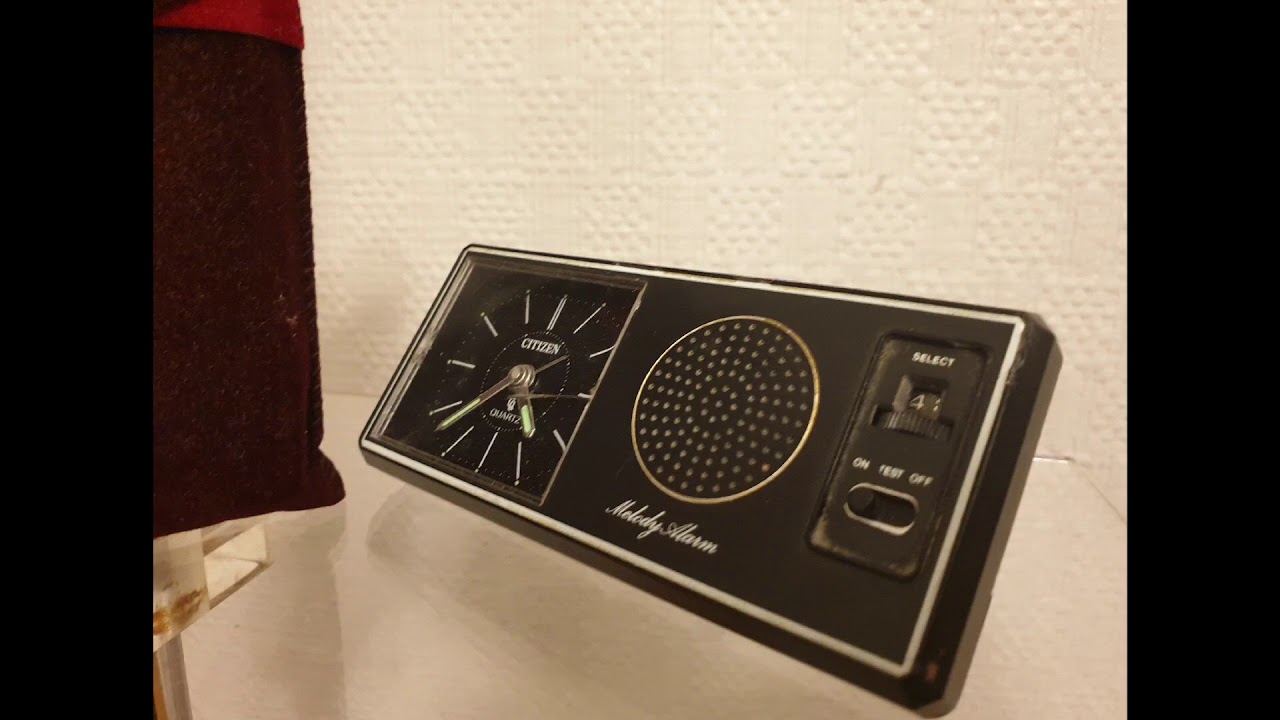 Réveil Citizen rétro Quartz Vintage " Melody Alarm " Clock Japan Design 1980 YouTube
