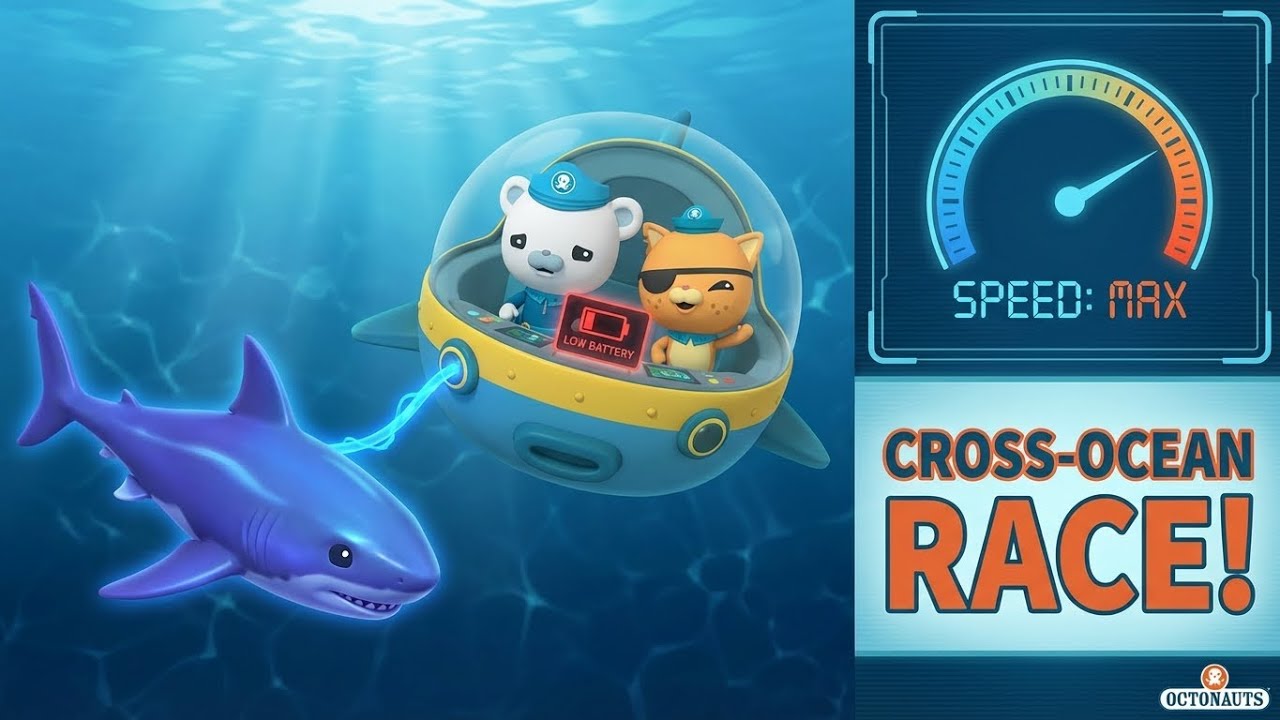 The Blue Shark’s Marathon Swim! 🏃 High-Speed Deep Sea Rescue ...