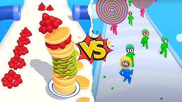 Pancake Runner VS Layer Man Run - Satisfying ASMR Gameplay ALL Levels NEW UPDATE Android Part 1