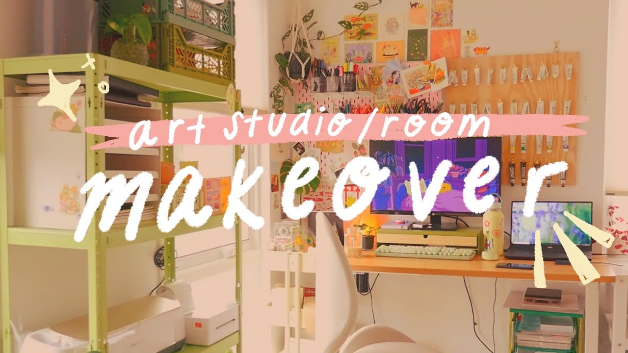 art studio (aka my room) makeover! - YouTube