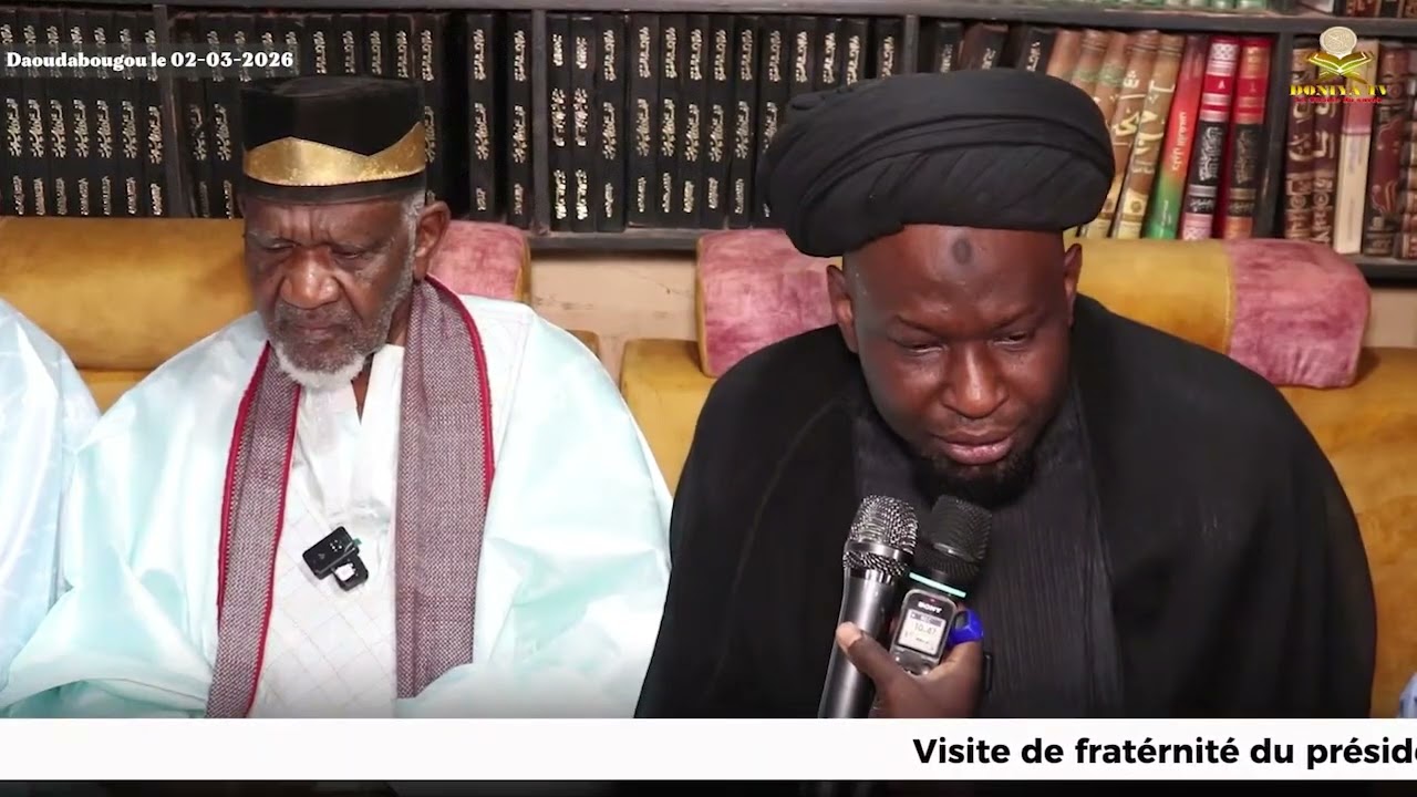 Visite du président du Haut Conseil islamique du Mali🇲🇱 à la résidence de cheikh Yacoub DOUCOURÉ
