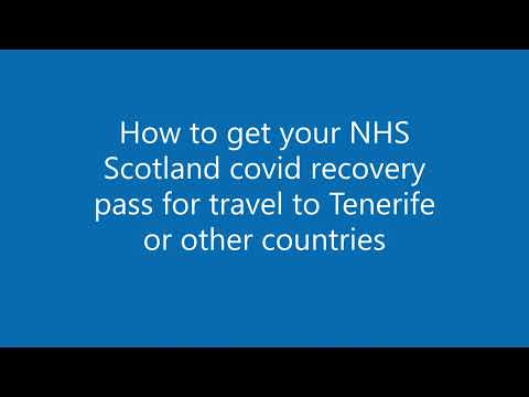 Covid-19 NHS Scotland Recovery Pass for foreign travel