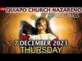 Live quiapo church mass today 7 december 2023 thursday healing mass