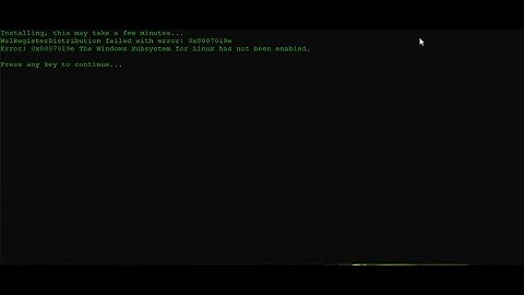 WslRegisterDistribution failed with error: 0x8007019e | Ubuntu wsl error solved 2024