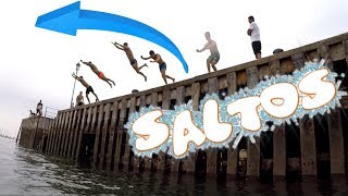 SALTOS MORTALES AL AGUA DESDE UN MUELLE ! #1