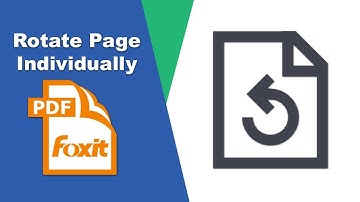 How to rotate individual pages in a pdf file in Foxit PDF Editor
