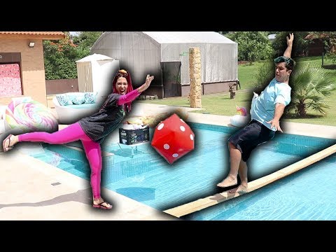 DESAFIO NÃƒO CAIA DA PONTE NA PISCINA | FamÃ­lia Maloucos ( Pool Challenge )