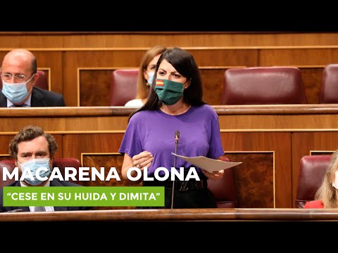 Macarena Olona a Pablo Iglesias: “Cese en su huida y dimita”
